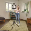 Hama SpotLight Steady 120 III 00004678 LED kruhové svetlo so statívom pre smartfón