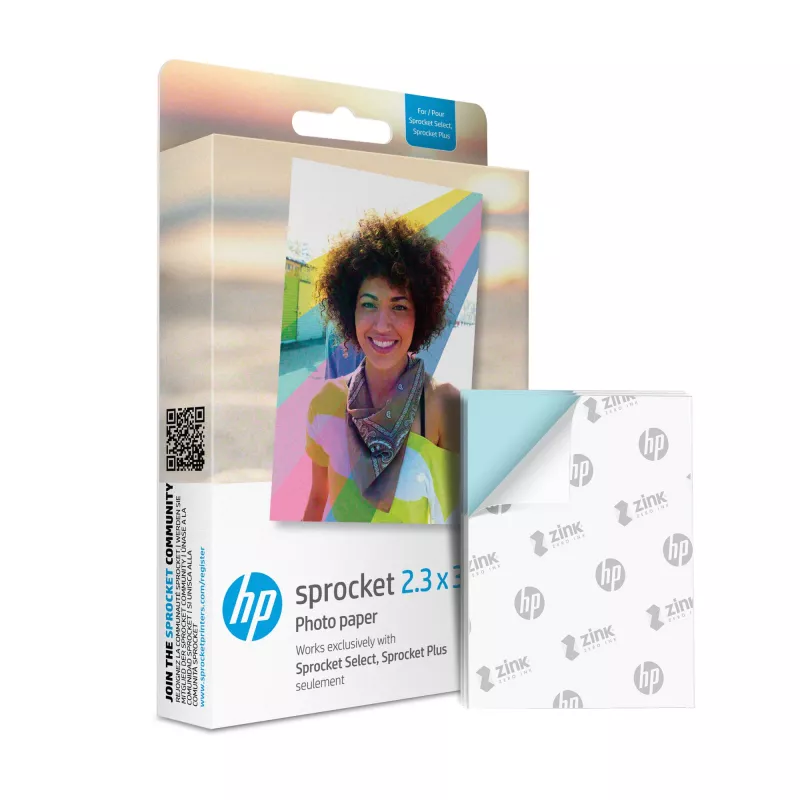 Fotopapier HP Sprocket Select/Plus HPIZL2X350, 2,3x3,4 palca (5,8 x 8,6 cm), 50 listov