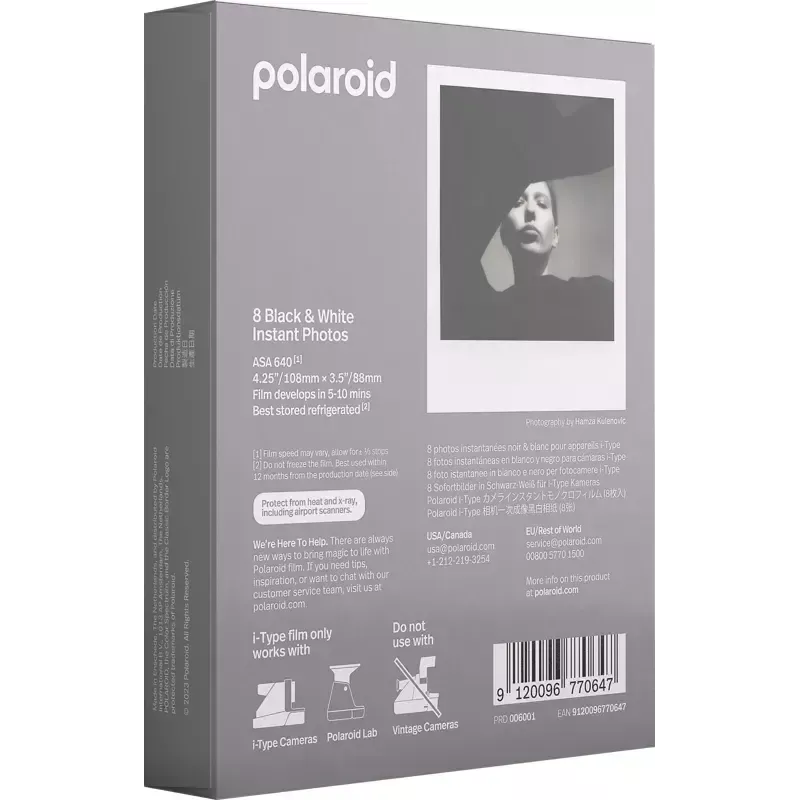 B&W Film For I-Type Polaroid 8 ks