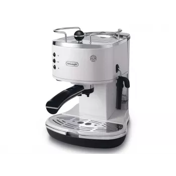 Kávovar na espresso De’Longhi ECO 311.W — manuálny 15 bar, 1,4 l nádrž na vodu, 2 šálky, funkcia udržiavania teploty, stolný prístroj