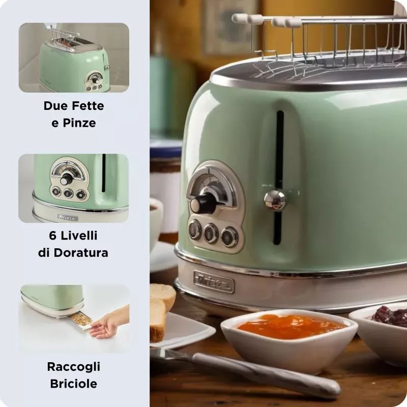 Ariete 0155/04 6 2 plátky 810 W zelená