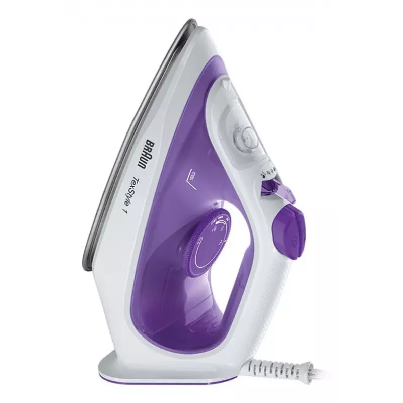 Braun TexStyle 1 SI 1080 parná žehlička keramická žehliaca plocha 2000 W čierna, fialová