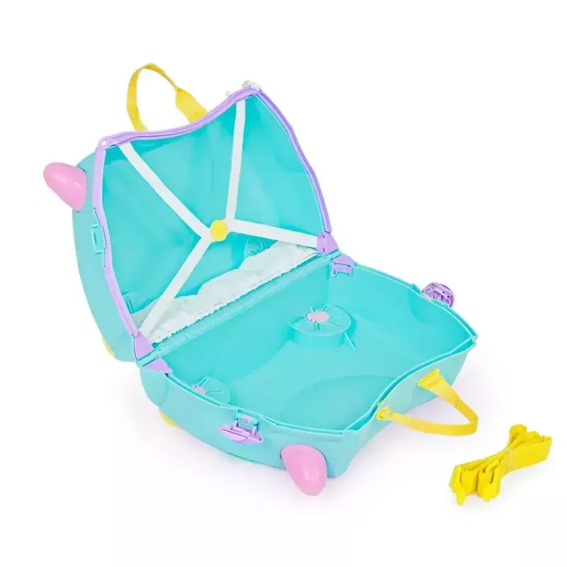 Kufrík Trunki Una jednorožec 4 kolieska 18 L ružový tyrkysový žltý
