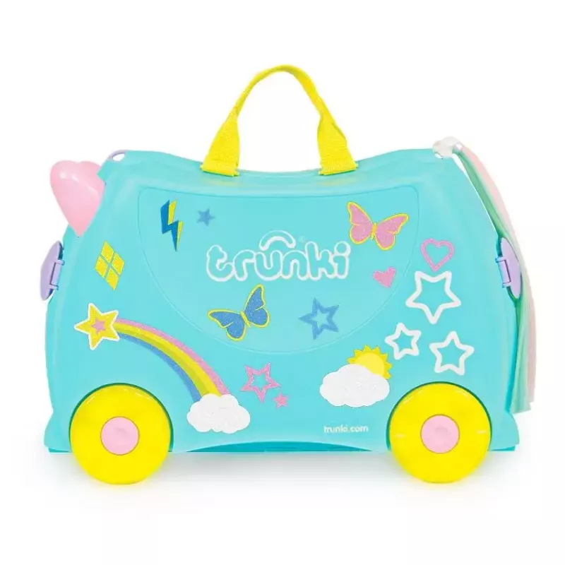 Kufrík Trunki Una jednorožec 4 kolieska 18 L ružový tyrkysový žltý
