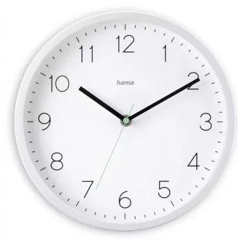 Nástenné hodiny HAMA Menorca, analógové, Ø 25 cm, biela