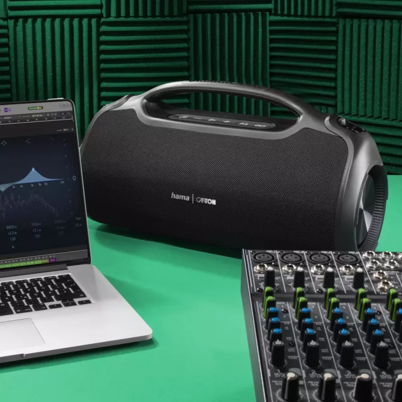 Párty reproduktor HAMA UltiMate Pro 120 W, bezdrôtový Bluetooth, vodotesný, vstavaná batéria, USB-C nabíjanie