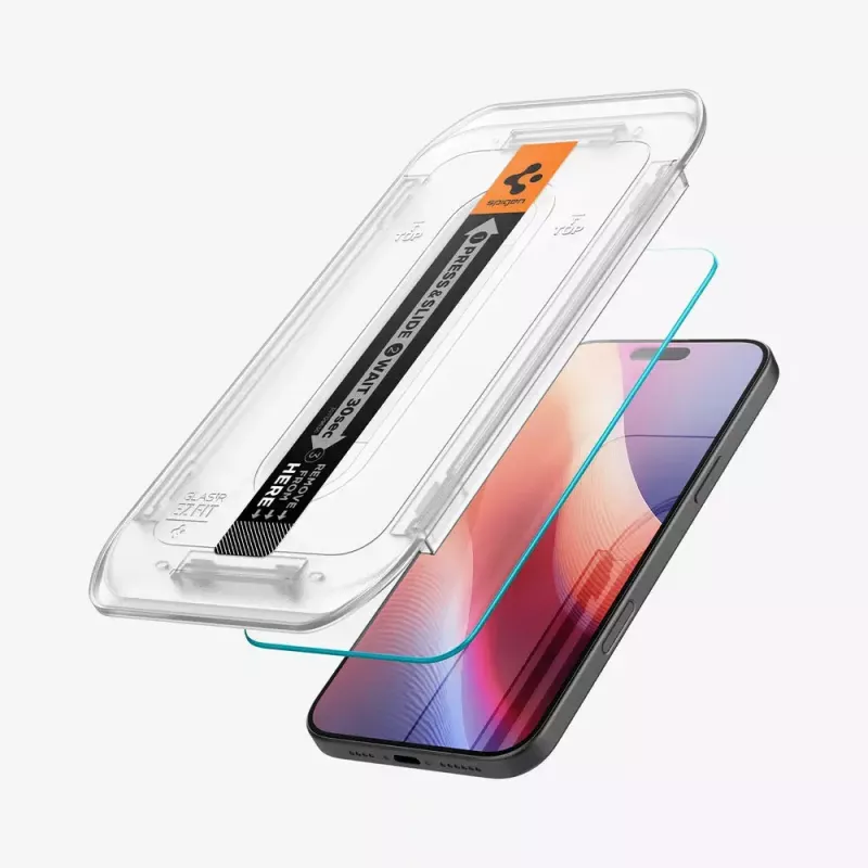 Ochrana displeja Spigen GLAS.tR EZ Fit Apple iPhone 16 Pro tvrdené sklo transparentná 2 ks