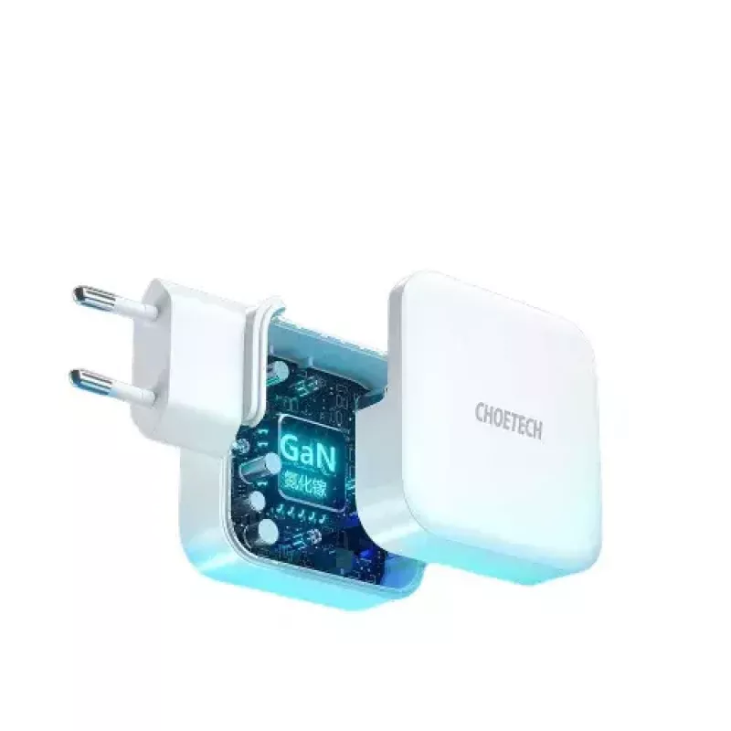 Sieťová nabíjačka Choetech PD8002 univerzálna biela