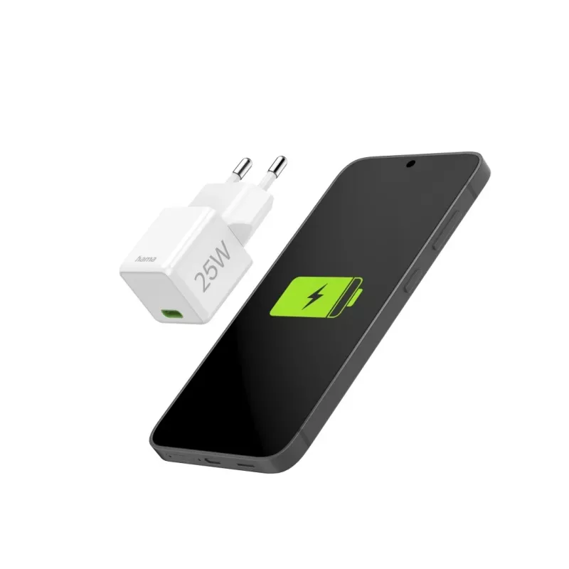 Hama 00201981 mobilná nabíjačka headset, powerbanka, smartfón, tablet biela AC rýchle nabíjanie interiér