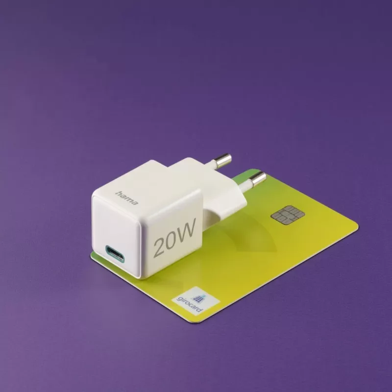 Nabíjačka interiérová Hama 00201980 rýchle nabíjanie biela USB Type-C