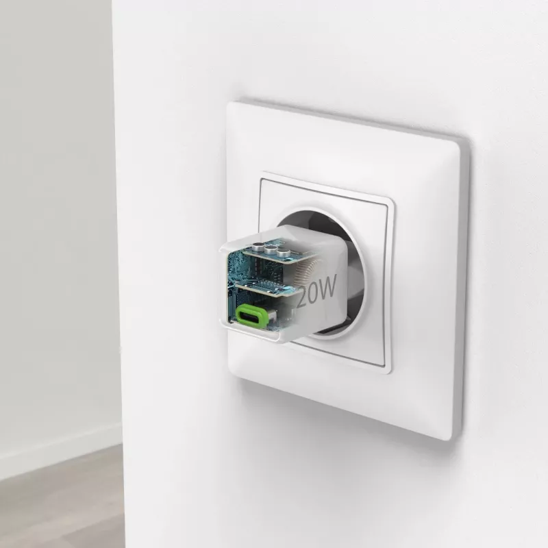 Nabíjačka interiérová Hama 00201980 rýchle nabíjanie biela USB Type-C