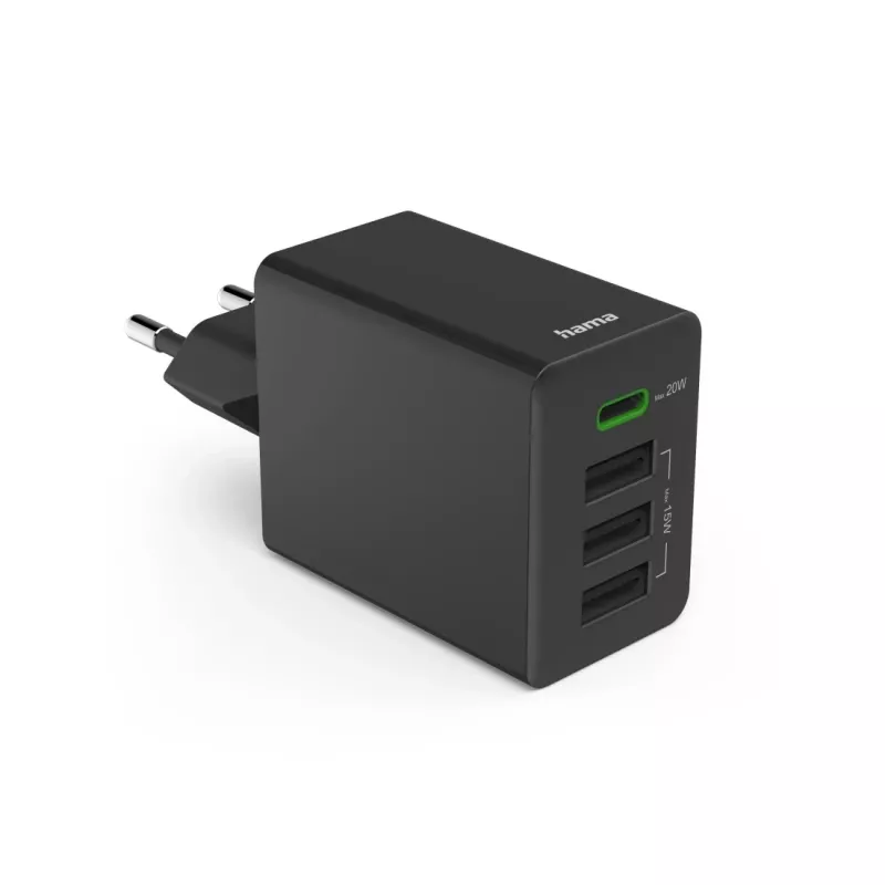 Hama 00201990 mobilná nabíjačka headset, powerbanka, smartfón, tablet čierna AC rýchle nabíjanie interiér