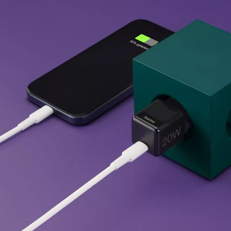 Hama 00201984 nabíjačka pre mobilné zariadenia smartfón čierna AC rýchle nabíjanie interiér
