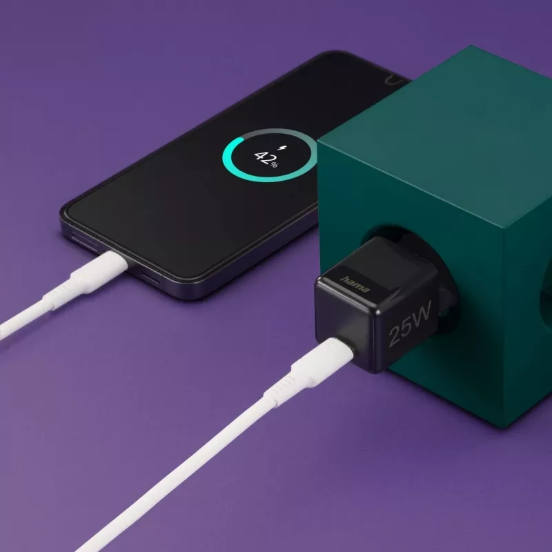 Hama 00201985 nabíjačka pre mobilné zariadenia smartfón čierna AC rýchle nabíjanie interiér