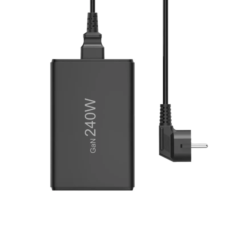 Nabíjacia stanica HAMA 201977, 240W celkom, 4× USB-C, 1× USB-A, čierna