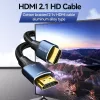 Vention Bavlnou opletený kábel HDMI 2.1, 8K 60Hz/4K 120Hz, M/M, 3 m, modrý