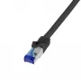 Sieťový kábel LogiLink C6A033S RJ-45 Cat6a 1 m čierny
