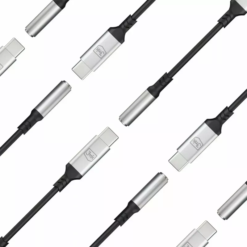 3,5 mm USB kábel 3MK jack 3,5 mm 1 ks USB-C na jack 3,5 mm
