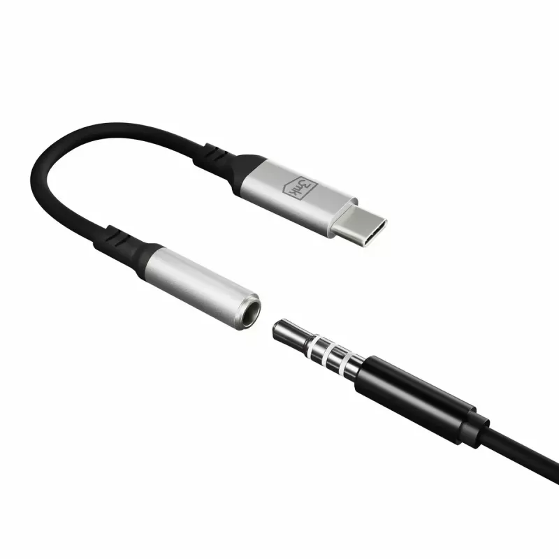 3,5 mm USB kábel 3MK jack 3,5 mm 1 ks USB-C na jack 3,5 mm