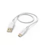 Hama flexibilný USB kábel USB 2.0 1,5 m USB A USB C biely