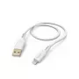 Hama flexibilný kábel 1,5 m biely Lightning na USB A 2,4 A