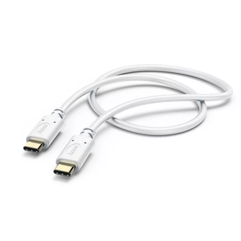 Hama nabíjací kábel, USB-C – USB-C, 1,5 m, biely