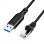 Sieťový kábel LogiLink CU0400 RJ-45 Cat6 1 m čierny