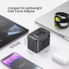 Cestovný adaptér UNITEK P1122ABK01 univerzálny čierny typ C G I
