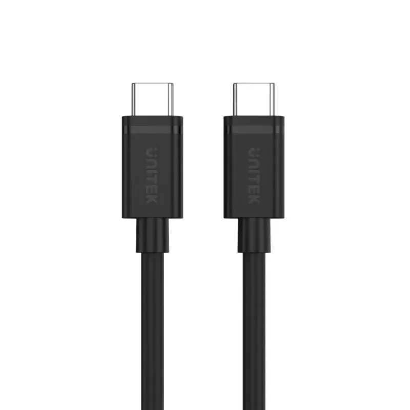 USB-C na USB-C kábel Unitek Y-C477BK01-2M, USB 3.2 Gen 1, 2 m, 5 Gbit/s, PD 60 W, čierny
