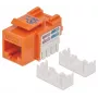 Intellinet Keystone Jack, Cat6, UTP, Punch-down, oranžová