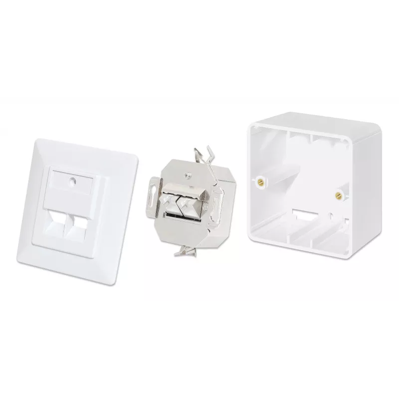 Intellinet nástenné puzdro 771900 771917 80x80x45mm signálna biela RAL9003