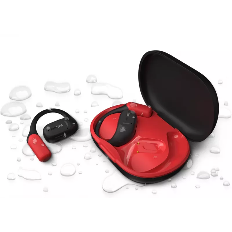 Philips 6000 series TAA6709BK/00 Slúchadlá/Headset True Wireless Stereo (TWS) Ear-Hook športové Bluetooth čierna, červená