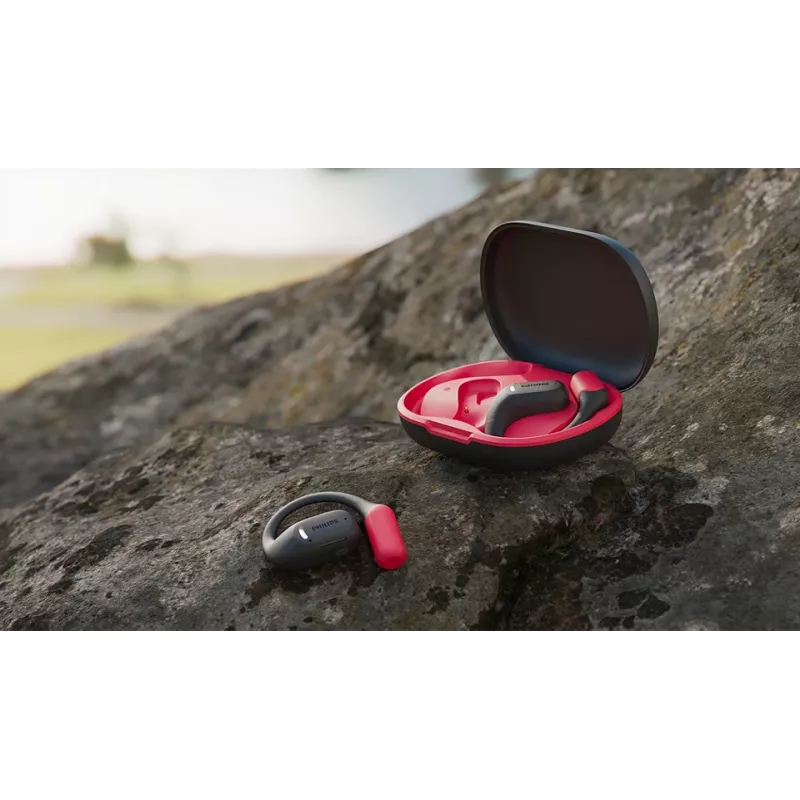 Philips 6000 series TAA6709BK/00 Slúchadlá/Headset True Wireless Stereo (TWS) Ear-Hook športové Bluetooth čierna, červená