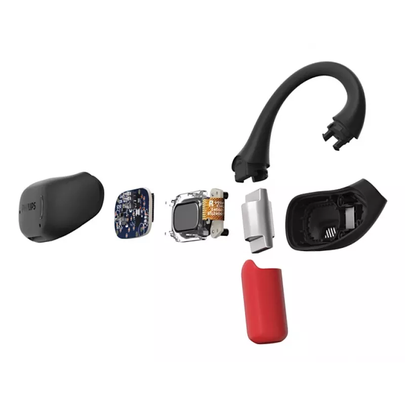Philips 6000 series TAA6709BK/00 Slúchadlá/Headset True Wireless Stereo (TWS) Ear-Hook športové Bluetooth čierna, červená