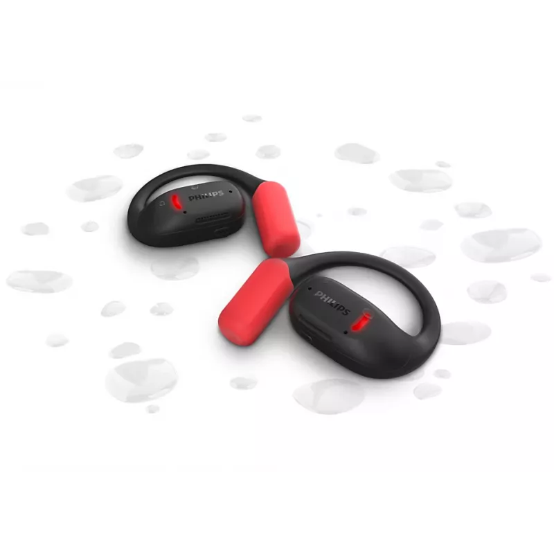 Philips 6000 series TAA6709BK/00 Slúchadlá/Headset True Wireless Stereo (TWS) Ear-Hook športové Bluetooth čierna, červená