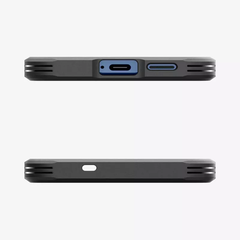 Spigen Galaxy S25 puzdro Tough Armor AI čierny kryt so stolovým stojanom