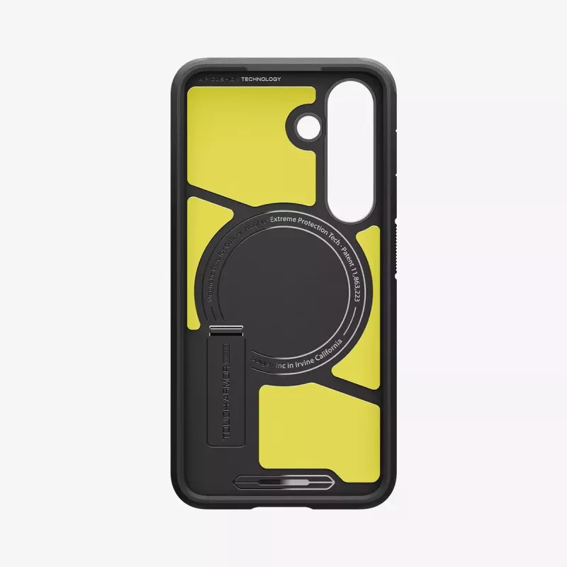 Spigen Galaxy S25 puzdro Tough Armor AI čierny kryt so stolovým stojanom