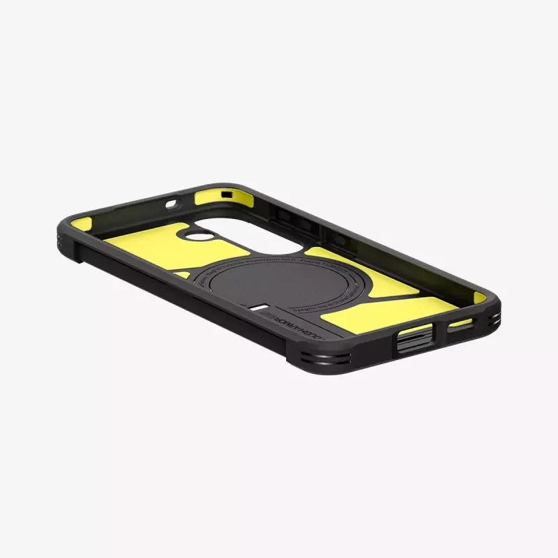 Spigen Galaxy S25 puzdro Tough Armor AI čierny kryt so stolovým stojanom