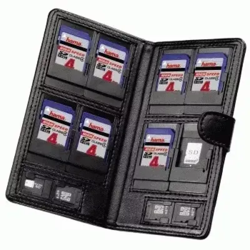 Hama „Vegas“ puzdro na SD-/microSD pamäťové karty koženka čierna