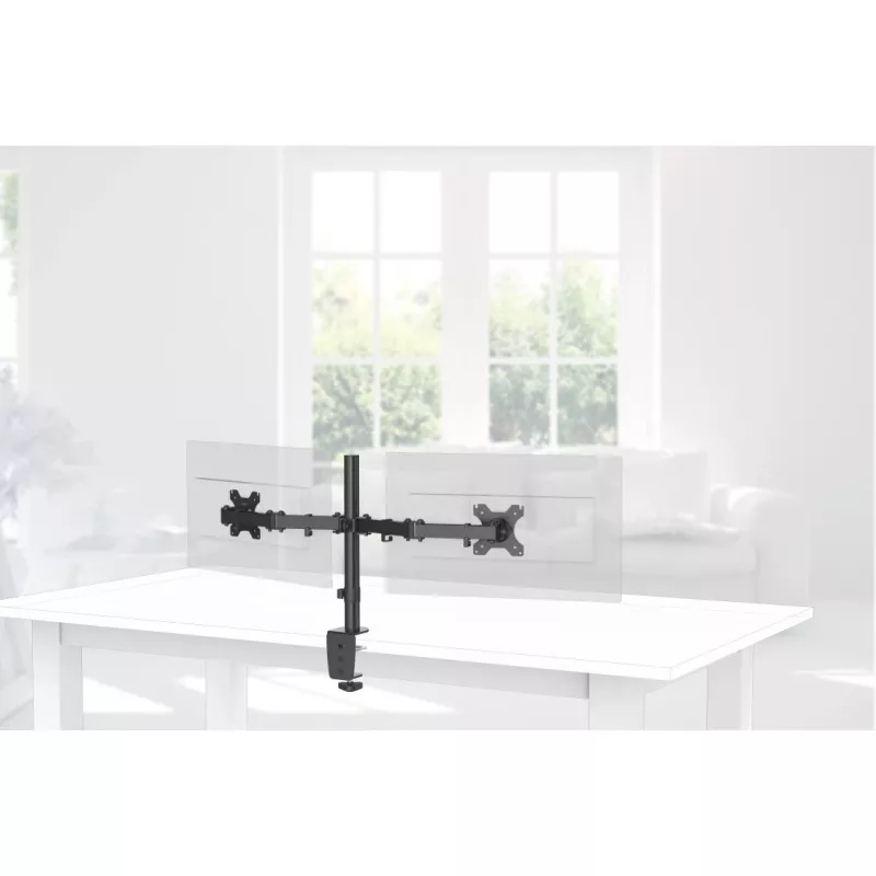 Hama 00118491 FULLMOTION stolný držiak na dva monitory, 13-32 palcov (81,3 cm), VESA 75x75/100x100, max. 8 kg, čierny