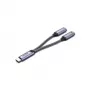 Audio adaptér UNITEK M206A USB Type-C hliník čierny sivý