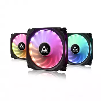 Chieftec CF-3012-RGB počítačový chladiaci systém počítačová skriňa ventilátor 12 cm čierny