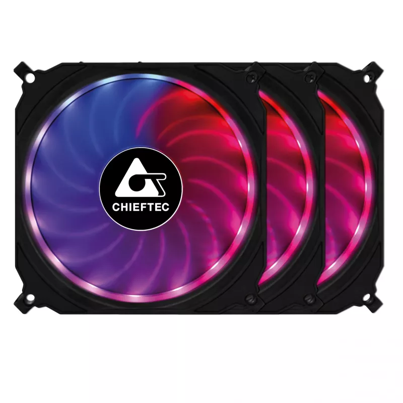 Chieftec CF-3012-RGB počítačový chladiaci systém počítačová skriňa ventilátor 12 cm čierny