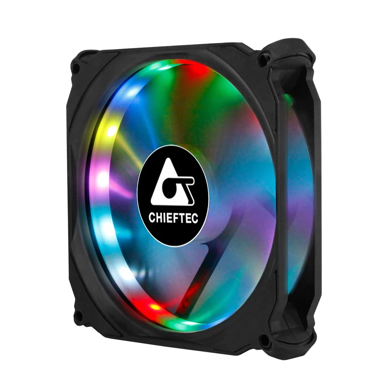 Chieftec CF-1225RGB počítačový chladiaci systém počítačová skriňa ventilátor 12 cm čierny