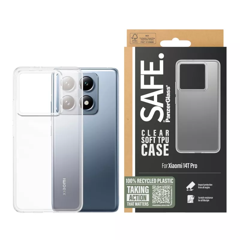 PanzerGlass SAFE. by ® TPU puzdro transparentné Xiaomi 14T Pro