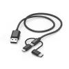 Hama 00201536 USB kábel USB 2.0 1,5 m USB A USB C čierny