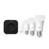 Smart svetelná sada Philips Hue White and Colour Ambience Starter Kit — 3 E27 smart lampy, stmievač, Bridge Pro, Bluetooth/Zigbee