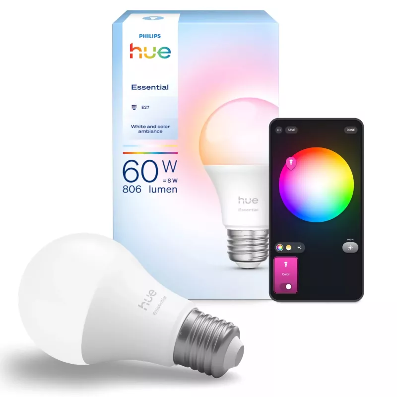 Philips Hue White and colour ambience Essential A60 – E27 smart žiarovka – 806 lm – 8W