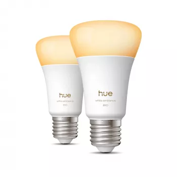 Inteligentná žiarovka Philips A60 E27 — Bluetooth/Zigbee, 6 W, 810 lm, biela, balenie 2 ks