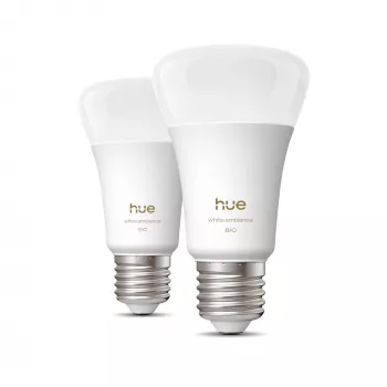 Inteligentná žiarovka Philips A60 E27 — Bluetooth/Zigbee, 6 W, 810 lm, biela, balenie 2 ks